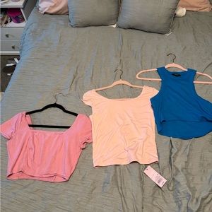 Hollister, Wild Fable, Forever 21 tops all three for 15$